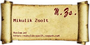 Mikulik Zsolt névjegykártya